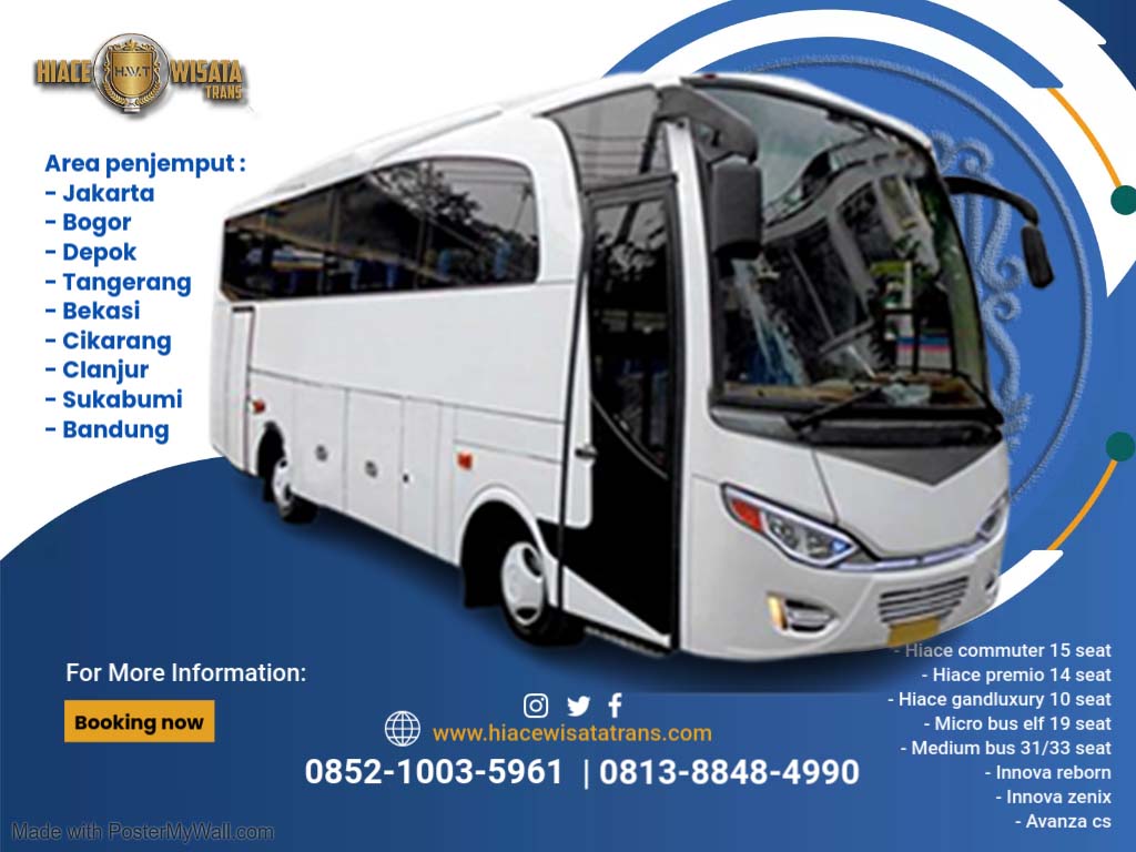 sewa hiace luxury ciawi